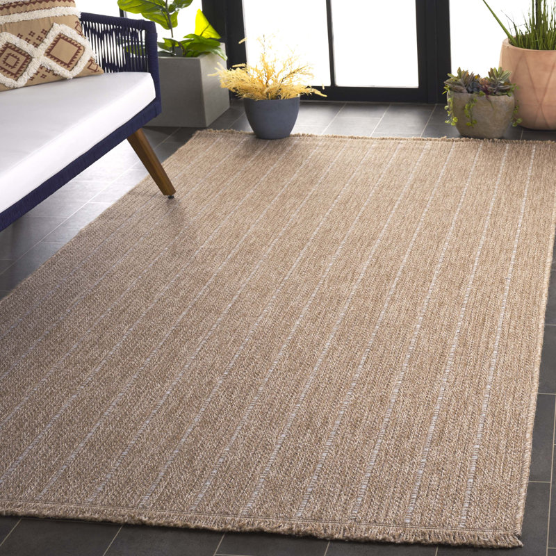 Denju Retreat Performance Striped Rug, Rectangle 5'3" x 7'6"