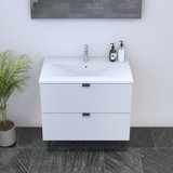 Kareema 31.5'' Single Bathroom Vanity with Manufactured Wood Top