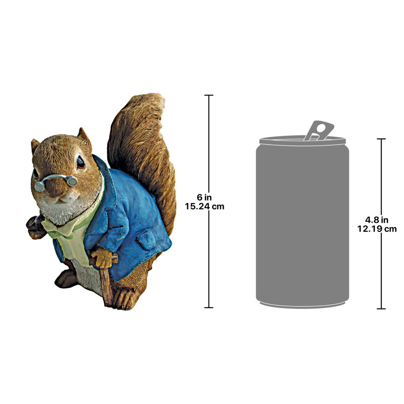 Grandparent Squirrel Animals Weather Resistant UV Resistant Polyresin Garden Statue