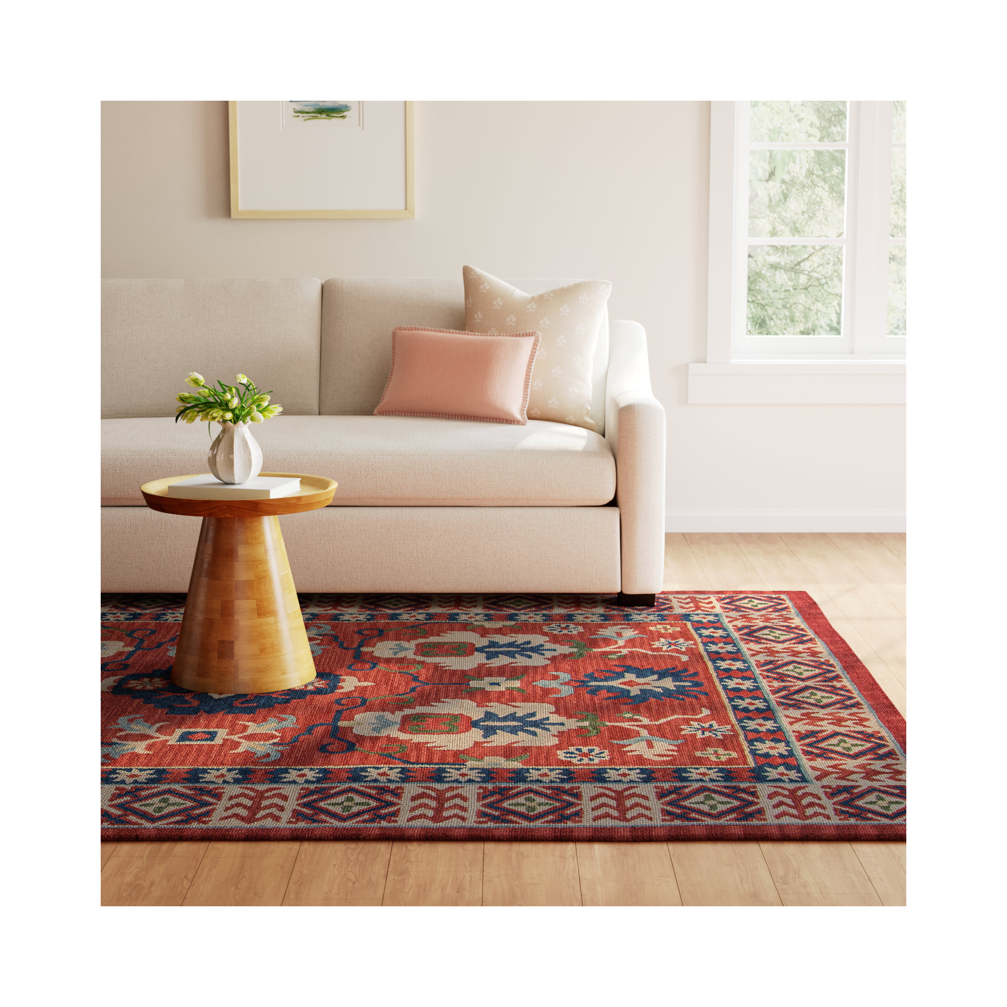 Adrien Handmade Wool Rug, Rectangle 9'6" x 13'6"