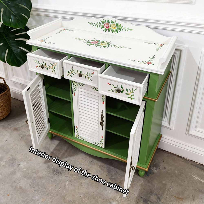 Armoire à chaussures minimaliste peinte de style américain