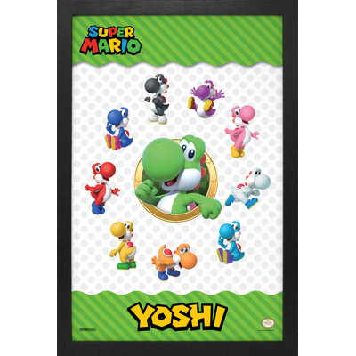 Super Mario - roue Yoshi 11 x 17, reproduction encadrée