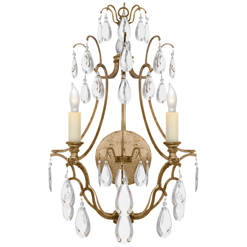 Penhurst 2 - Light Candle Wall Light, Gilded Iron