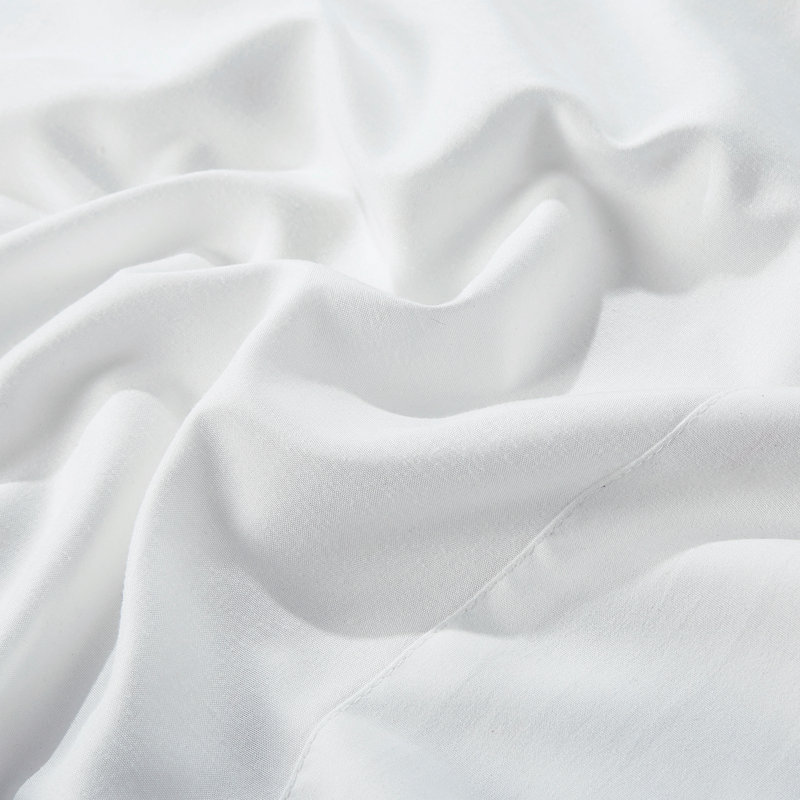 Ensemble de draps en microfibre Jcrown, Blanc, Ensemble de draps pour grand lit avec 2 taies d'or