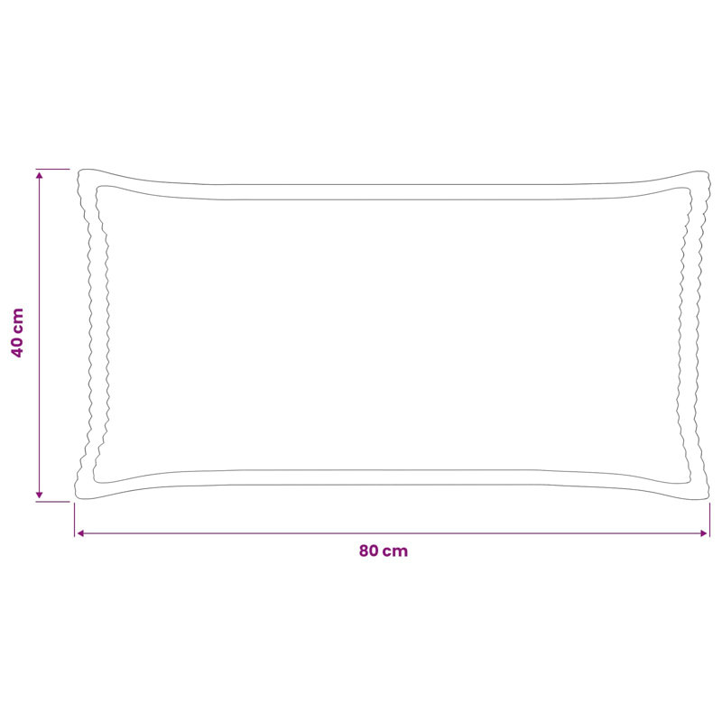 Blue Cushion Cover, Square 40cm, Cream