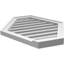 Horizontal Peaked Surface Mount Signature Urethane Functional Gable Vent, Primed Tan-111550874