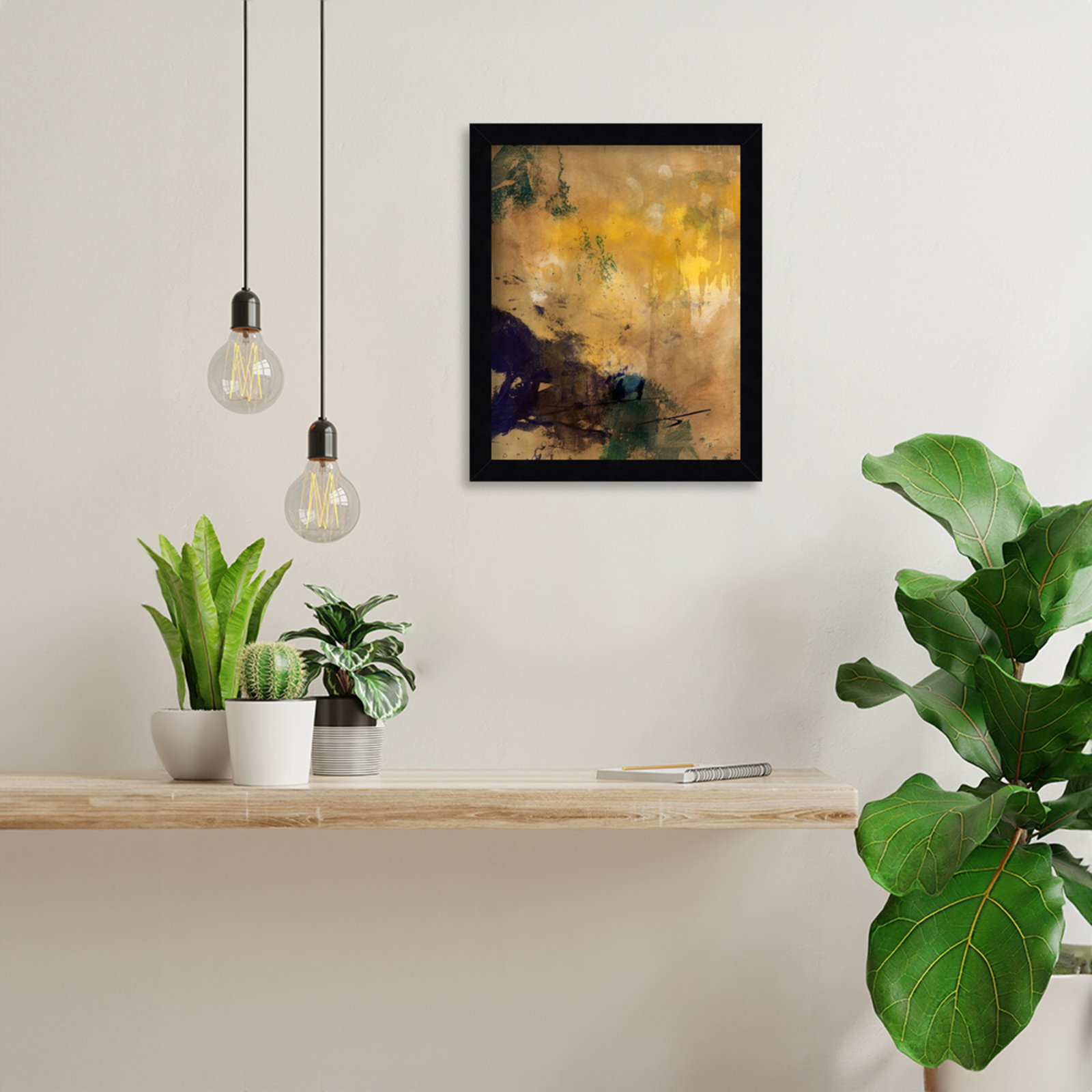 Flagler "Amber Haze II" Print, Black, 13" H x 11" W