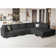 143” Wylodene oversized linen reversible modular lounge sofa
