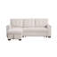 Canapé modulaire réversible en tissu tissé beige l 84,5 po Modern Canapé Lucca II-1781968161