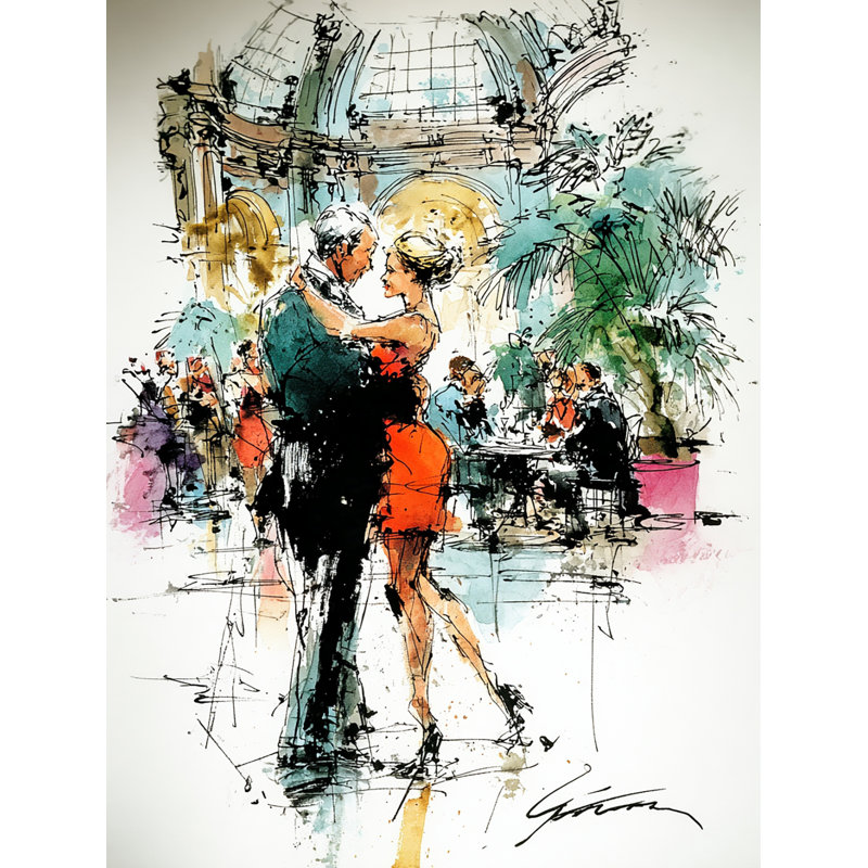 «Ballroom Elegance», art mural sur toile tendue, H 36 po x l 24 po