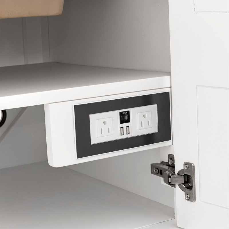 Breckenridge 30'' W Single Vanity, Bright White, White Zeus, 8" Widespread