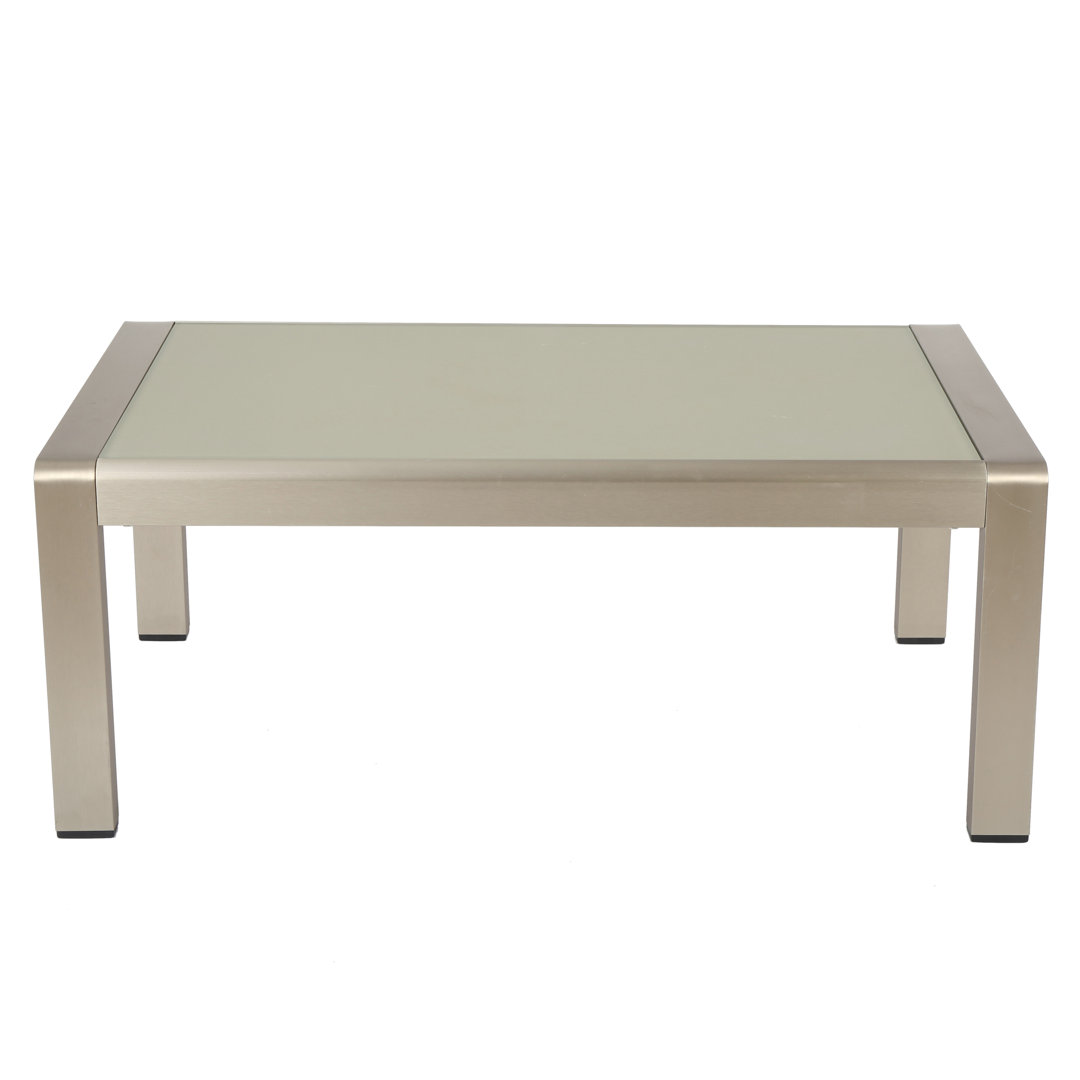 Antaqui Glass Top Coffee Table Wrought Studio™ Table Top 