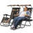 29" Zero Gravity Chairs, Folding Outdoor Patio Recliners with Canopy Shade, Headrest, and Side Tray-108572110
