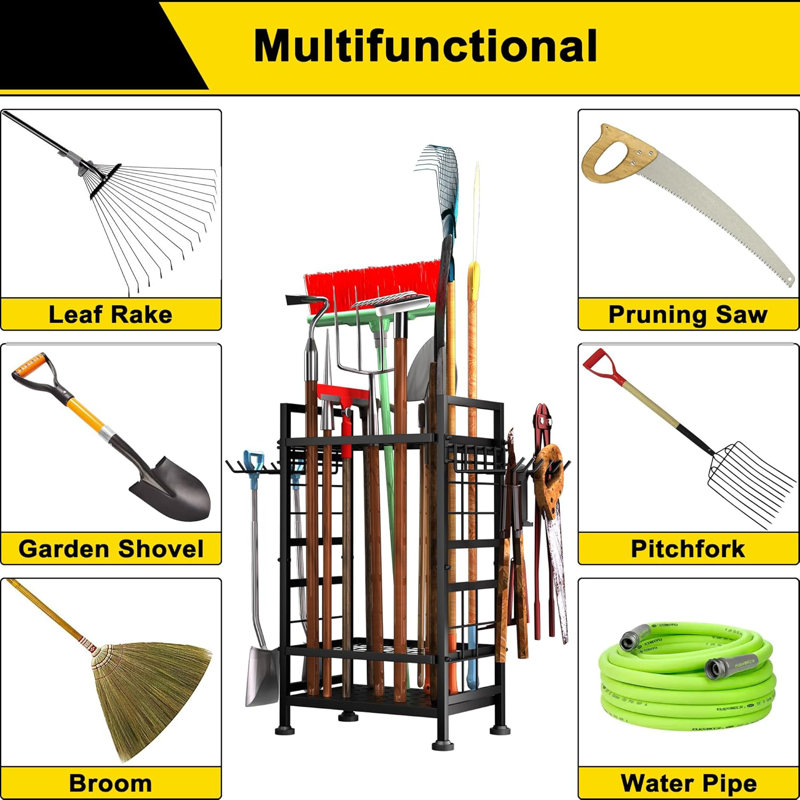Organisateur de jardin à 3 niveaux, rangement et organisation pour le garage
