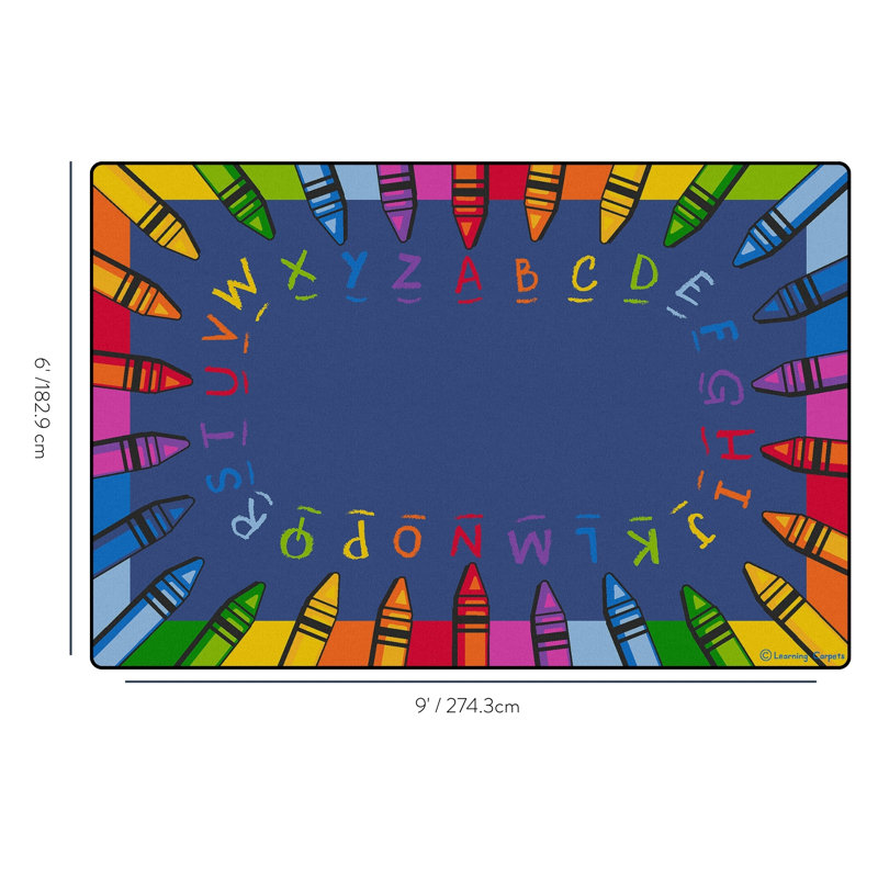 Alphabet Crayon - Rectangle Small