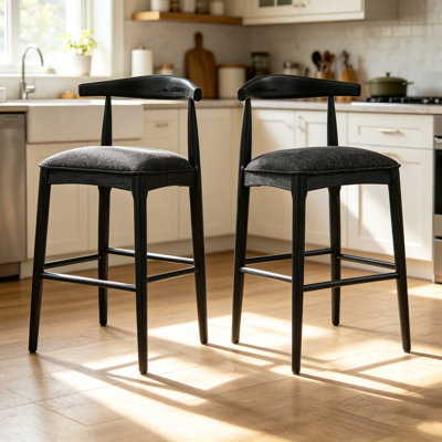 Tabouret de bar en tissu (ensemble de 2)