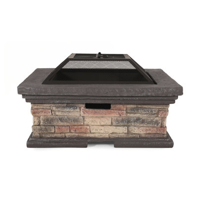 SQUARE WOOD BURNING FIRE PIT for Cozy Outdoor Gatherings and Enhanced Backyard Atmosphere