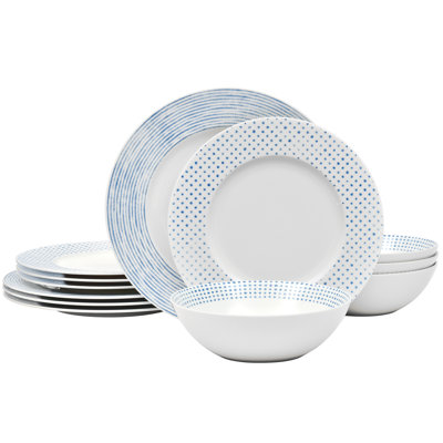 Noritake Hammock 12-Piece Dinnerware Set  - Rim, Service for 4