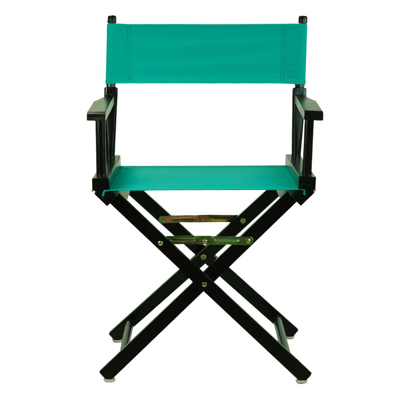 18" Folding Director Chair, Teal, Black