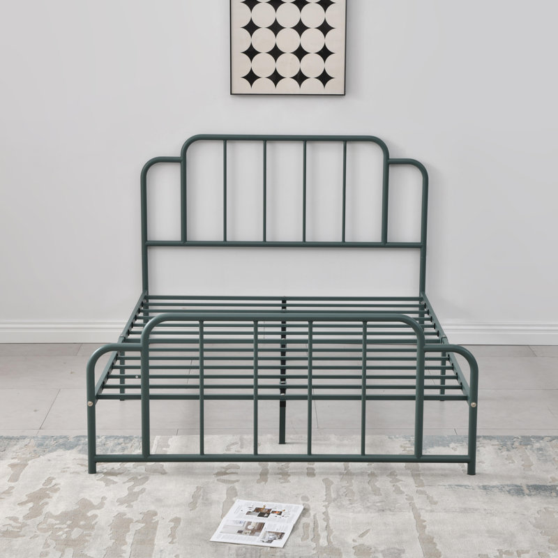 Gurtha Metal Platform Bed, Full / Double, Light Green