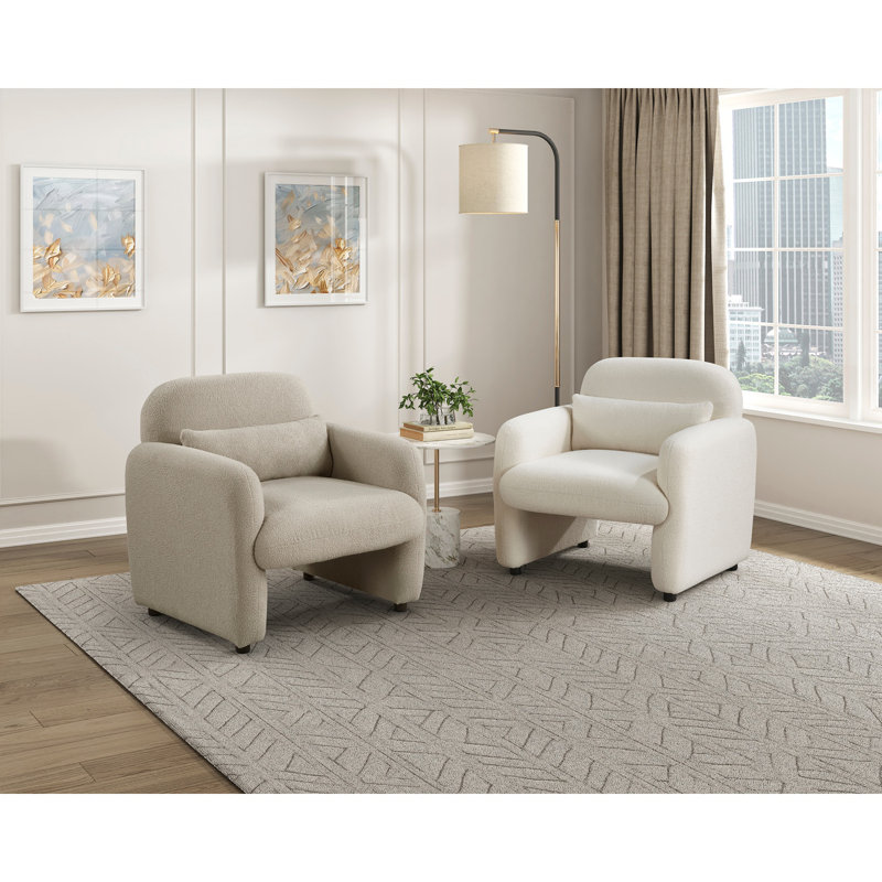 Fauteuil de confort contemporain 1 pièce, Beige