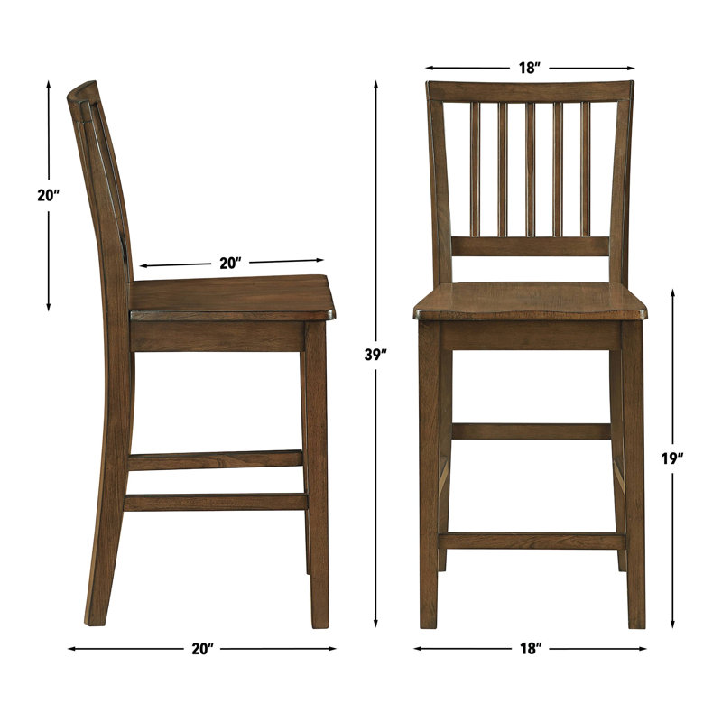 Joplin Solid Wood Counter Chair