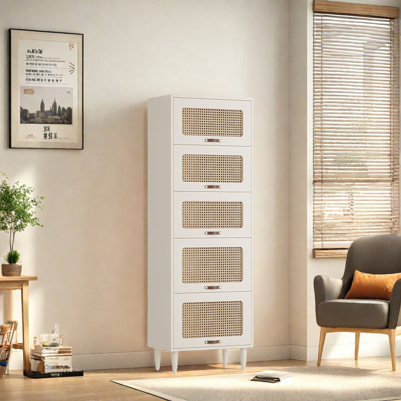 Rabehi, (5 tablettes) H 70 po x l 23,6 po x P 13,7 po, Blanc