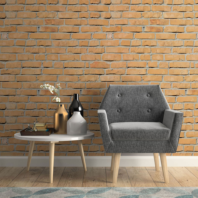 Panneau de papier peint adhésif amovible Cyrickagnin, L 102 po x l 24 po