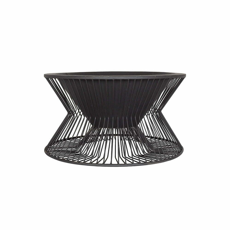  33cm H x 60cm W Steel Wood Burning Outdoor Fire Pit