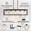 Lustre rectangulaire moderne en acier à 5 lumières pour îlot de cuisine Gerberoy-911730034