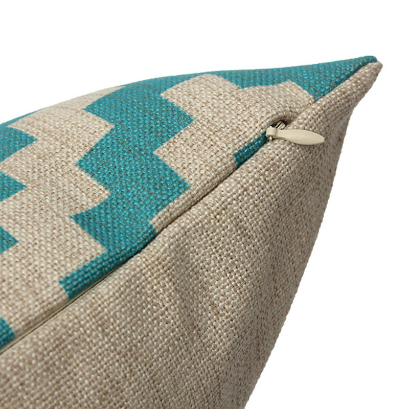 Paulk Geometric Linen Outdoor Pillow Cover