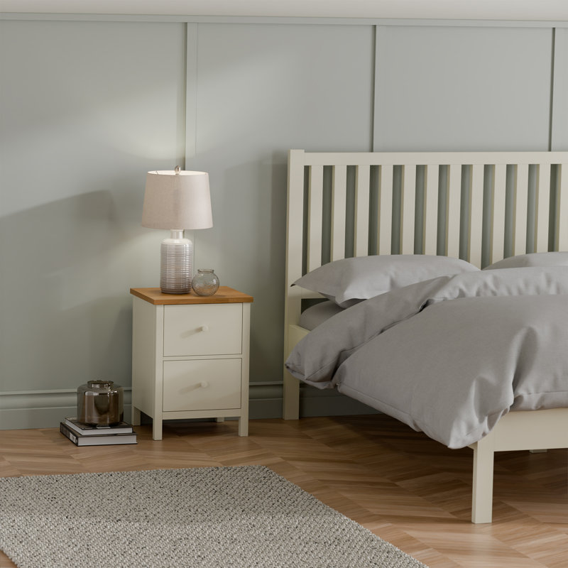 Jacobsen 35cm W Solid + Manufactured Wood Bedside Table