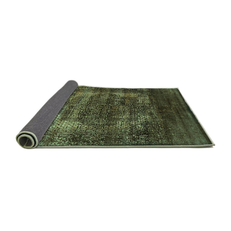Tapis oriental en laine / polyester tissé à la machine Ciley en beige / brun, Rond 4 pi