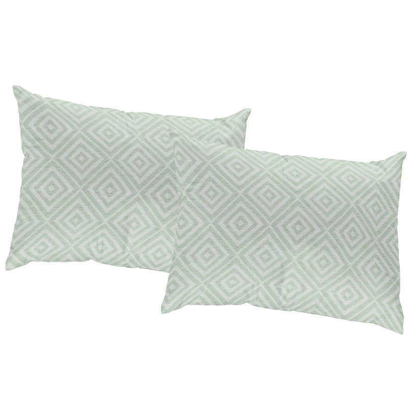Aaru Geometric Throw Pillow Cover, Green, 40 x 60cm, Rectangular
