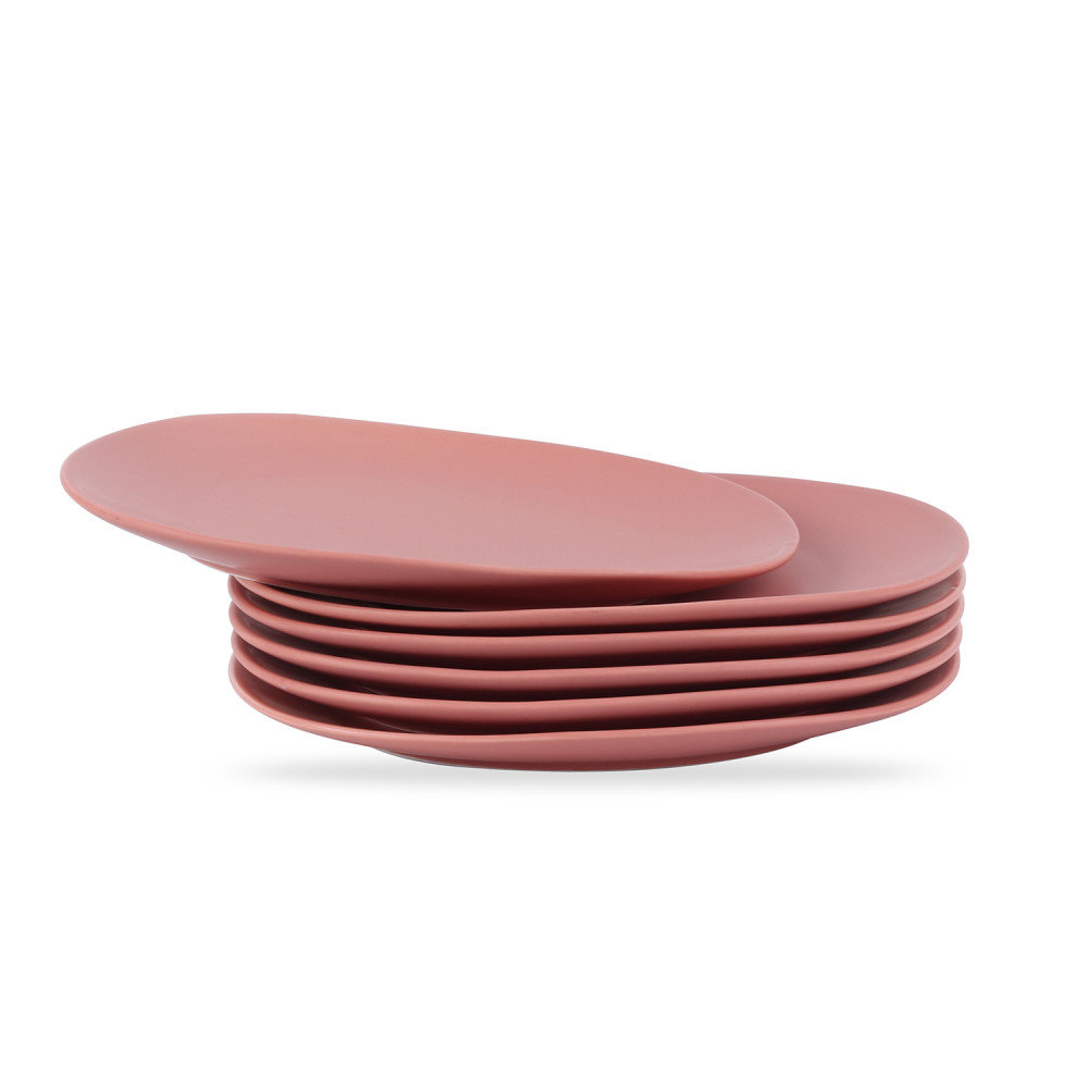 Delilah 8" Porcelain Salad Plate, Terracotta