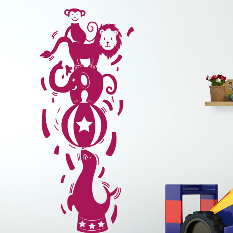 Animals Wall Decal, Violet