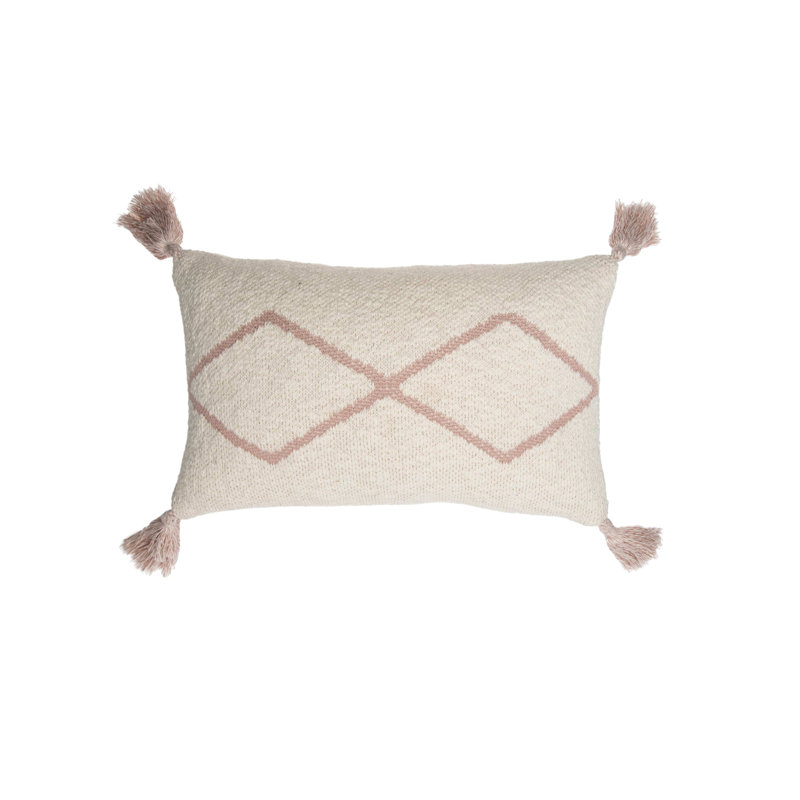 Housse et insert de coussin lombaire en coton Bereber Classics, Rose