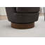 Fauteuil demi-tonneau pivotant en similicuir