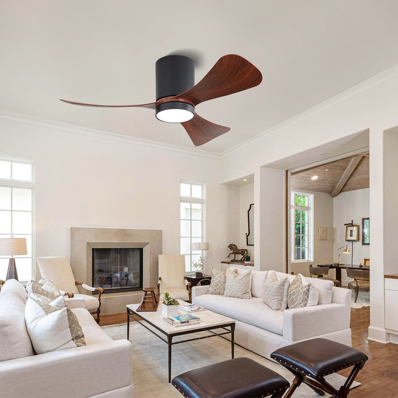 42 In Outdoor Ceiling Fan with Light Waterproof ABS Blades 6-Speed Reversible DC Motor Dimmable 3 CCT LED Light Ceiling Fan