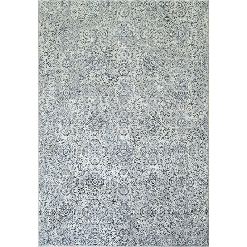 Tapis oriental argenté / gris Attell, Rectangle 2 pi 7 po x 4 pi 7 po