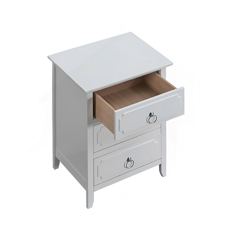 Daniel 3 Drawer Nightstand White