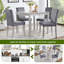 Ensemble de table de salle à manger en bois 5 pièces, ensemble de table de cuisine avec une table carrée et 4 chaises rembourrées, table de salle à manger en bois avec décoration en cristal et ensemble de chaises pour la cuisine, la salle à manger,