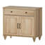 Buffet Scarlett avec portes et tiroirs, grand meuble de rangement pour la cuisine, table basse en bois avec rangement, buffet/crédence de style ferme moderne pour salle à manger ou salon, chêne, 86 cm (34 pouces).-529980811-522807738