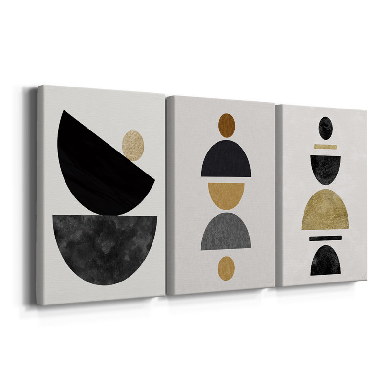 Delicate Balance  -Custom Wrapped Gallery Canvas - 3 Pieces, 27" H x 54" W