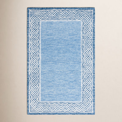 Hand-Tufted Geometric Wool Rug