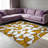 Mustard Yellow Stained Glass Rug carpet-easy to clean, machine-washable, soft and comfortable; suitable for door mats, kitchens, living rooms, bedrooms, corridors, and laundry areas. Easy to clean, durable carpet for home decoration.-976367457