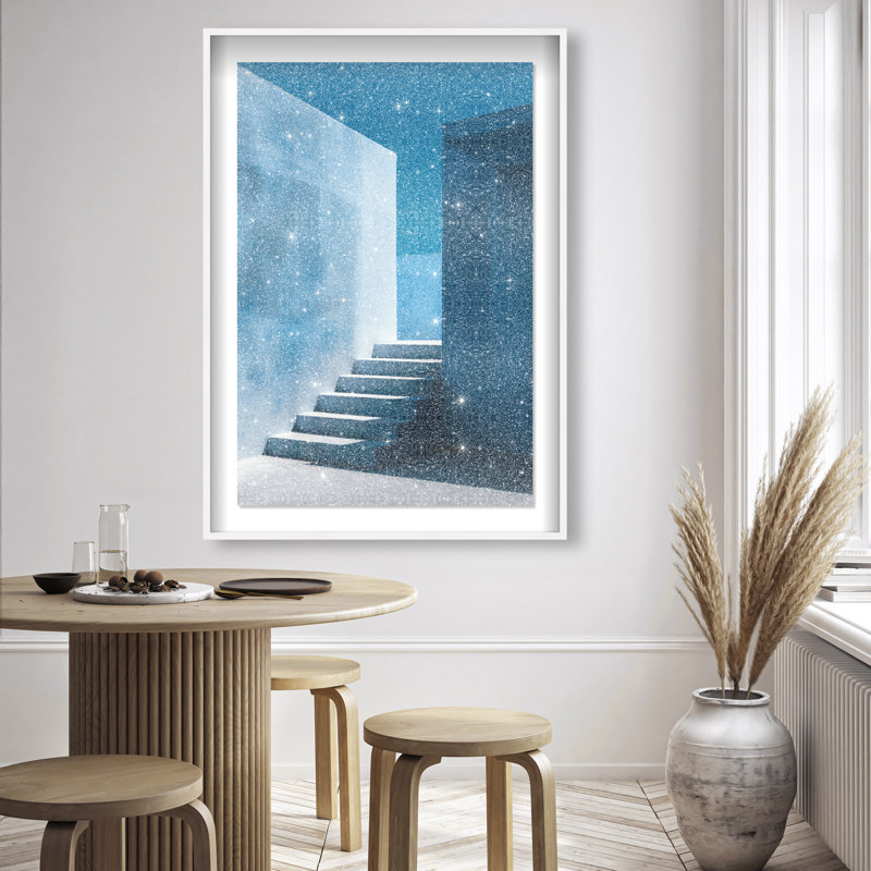 Deep Ocean Walls II Print by Oliver Gal, 37.5"H x 25.5"W, White Shadowbox