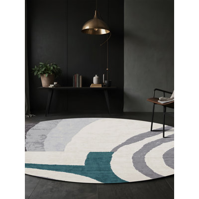 Machine Washable Gray Area Rug