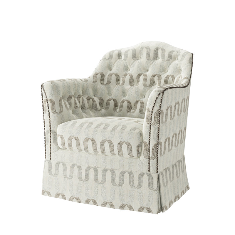 Fauteuil d'appoint Catriona, Chatham fumée, Laiton rétro petit