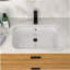Lavabo de salle de bain encastré en céramique blanche avec trop-plein 22 po x 15,25 po